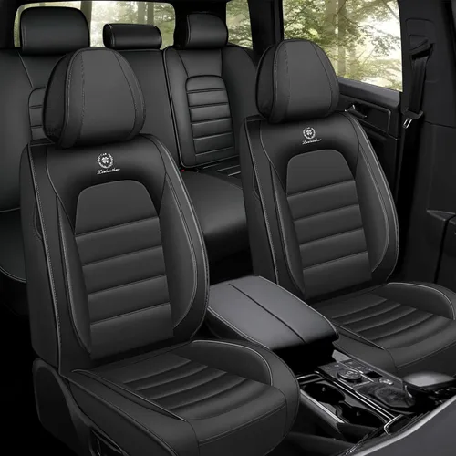 Vista 19 de Fundas de asiento de cuero para Nissan Sentra 2001-2026, protectores de asiento compatibles con bolsa de aire, fundas de asiento impermeables