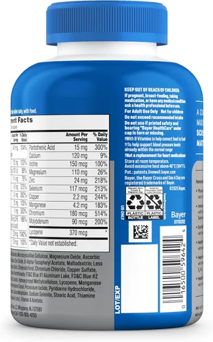 Vista 8 de One A Day Multivitamínico Healthy Advantage para hombres con vitaminas A, C, E, B6, B12, calcio y vitamina D, tableta, 200 unidades (paquete de 1)