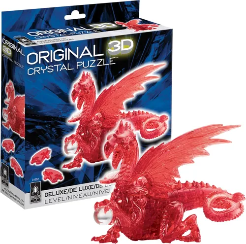 BePuzzled | Dragon Deluxe - Rompecabezas de cristal 3D original, a partir de 12 años