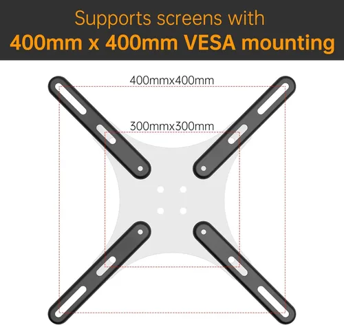 Vista 2 de VESA - Kit de soportes adaptadores de montaje de extensión para pantallas LCD LED de 32 a 55 pulgadas, placa de conversión de acero para VESA