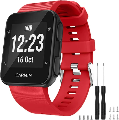 Vista 20 de GVFM banda compatible con Garmin Forerunner 35, silicona suave correa de repuesto para reloj inteligente Garmin Forerunner 35, se ajusta a muñeca