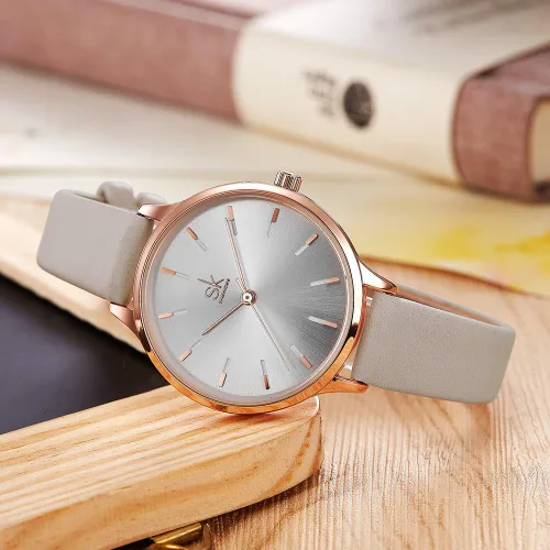 Vista 3 de SK Reloj de pulsera de cuarzo para mujer, elegante, ultrafino, resistente al agua