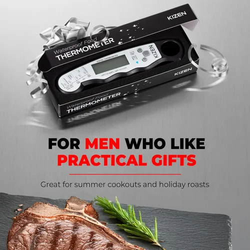 Vista 7 de Termómetro digital de lectura instantánea para carne de KIZEN - Termómetro de alimentos para cocinar, parrilla, horno, barbacoa - Clasificación IP67