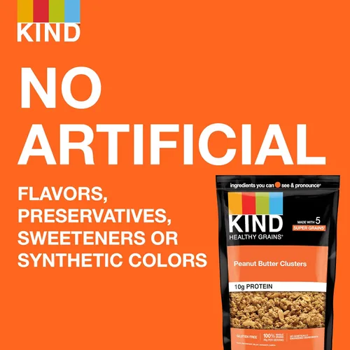 Vista 8 de Kind - Clusters de granos Saludables; crema de cacahuate; granola de granos integrales.