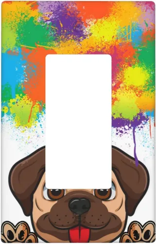 Vista 95 de Placa decorativa de pared eléctrica decorativa con bandera estadounidense, escopeta de doble palanca, placa de cubierta de interruptor de luz de 2