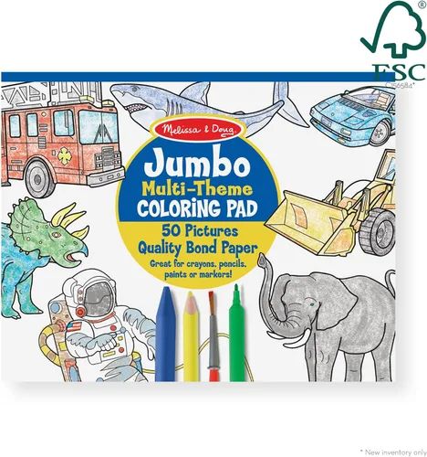 Vista 6 de Melissa & Doug Jumbo Coloring Pad, animales