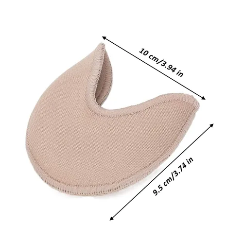 Vista 2 de RMISODO 4 pares de almohadillas para dedos de ballet, almohadillas de tela de punto, cojín protector envuelto en los dedos de los pies, cubierta