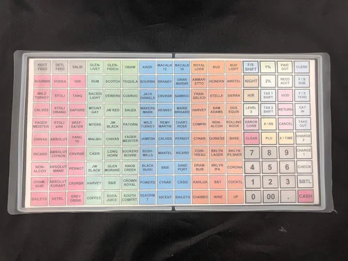 Vista 2 de SAM4S ER-5200M, SPS-520FT, SPS-530FT, SER-7000 / Cubierta plana para teclado de silicona para caja registradora, cubierta protectora húmeda