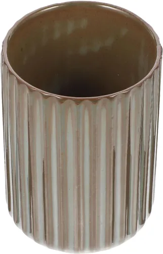 Luxshiny Taza de café de cerámica sin asa Chino Japonés Estilo Porcelana Taza de té Vintage Stripe Drink Cup Tumbler para 10.1 fl oz Gris