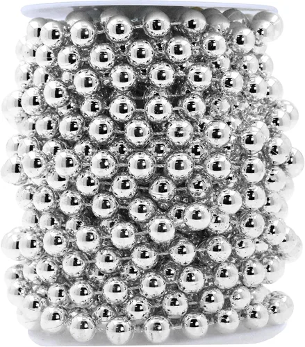 Vista 27 de Mandala Crafts Rollo de perlas negras de imitación de 0.157 in, guirnalda de perlas decorativas de 44 yardas para bodas, árbol de Navidad, arreglos