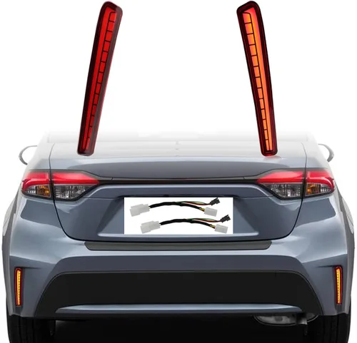 Kit de luces LED de freno para parachoques trasero, luz de circulación diurna, lámparas de señal de giro secuencial dinámicas compatible con Toyota