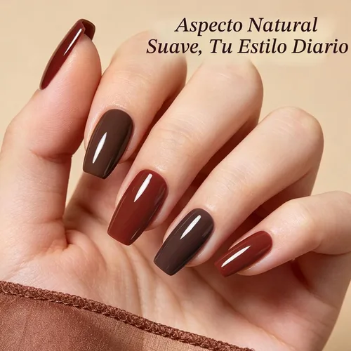 Vista 5 de BORN PRETTY Esmalte de gel otoño invierno marrón chocolate caramelo burdeos Marrón Autum