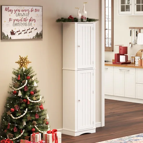 Vista 2 de Function Home Armario de almacenamiento alto para baño, despensa de cocina delgada de 64 pulgadas con almacenamiento de puerta, armarios