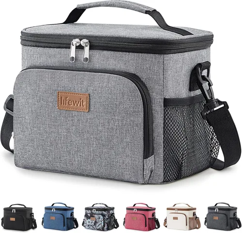 Vista 14 de Lifewit Lonchera reutilizable aislada para hombres, lonchera para mujeres, hielera portátil, congelable, suave, a prueba de fugas, con correa