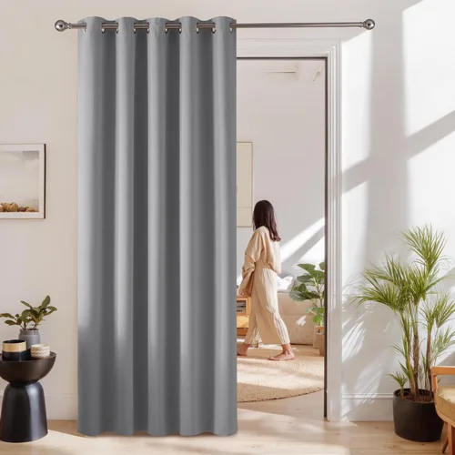Vista 10 de RYB HOME Cortinas portátiles para puerta con privacidad, cortinas opacas y aislantes térmicas para dormitorio, armario, sala de estar, comedor