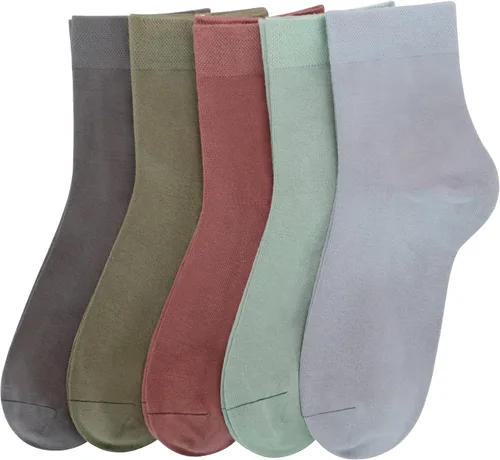 SERISIMPLE Calcetines finos de bambú para mujer, ligeros, por encima del tobillo, calcetines de vestir casuales para damas, botín, pantalones, 5