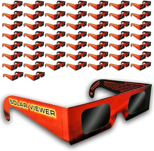 Thousand Oaks Optical Gafas de eclipse solar (paquete de 50) con certificación CE e ISO
