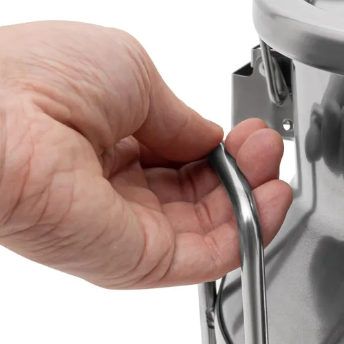 Vista 6 de LOYALHEARTDY Lata de leche de 10L/2.64 galones, latas de transporte de leche de acero inoxidable, cubo de vino, jarra, jarra de aceite, barril