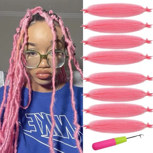 Vista 25 de 2 paquetes de cabello afro trenzado elástico de 12 pulgadas, cabello afro Spring Twist estilo Marley Twist trenzado, cabello envolvente para rastas