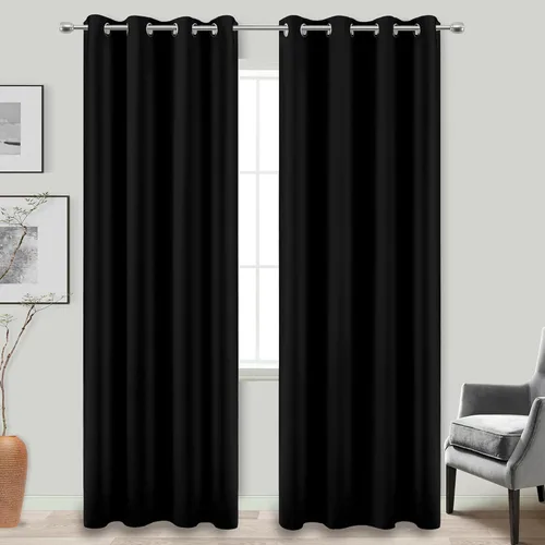 Vista 190 de KOUFALL Cortinas Doradas de Lujo Opacas para Sala de Estar, Elegantes Modernas Cortinas para Sala de 84 Pulgadas de Largo 2025