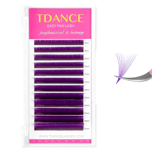 Vista 12 de TDANCE - Extensiones de pestañas fáciles de colocar con forma de abanico, pestañas de volumen con rápido crecimiento, rizo C CC D DD J B L, grosor