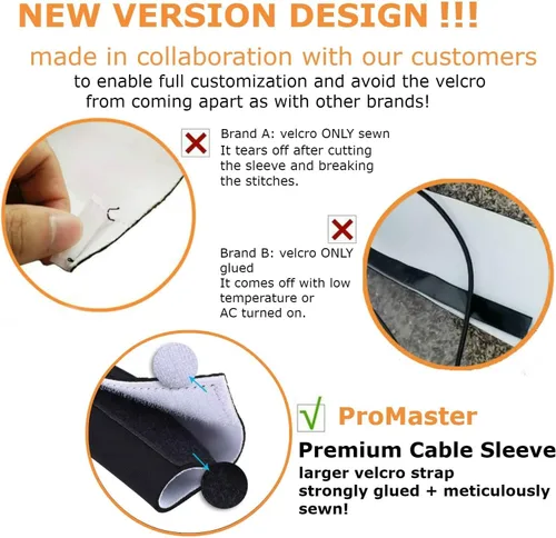 Vista 2 de Funda de gestión de cables de 120 pulgadas, el mejor organizador de cables para TV en la pared, computadora, oficina, bricolaje, ajustable