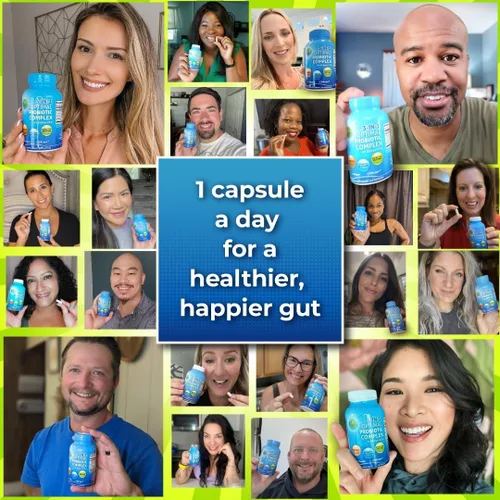 Vista 7 de Probióticos con enzimas digestivas y prebióticos para mujeres y hombres - Complejo probiótico vegano 3 en 1 multienzimas para la salud intestinal