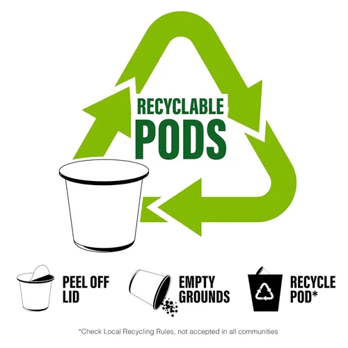 Vista 5 de Brooklyn Beans - Cápsulas de café gourmet de tostado ligero, compatibles con 2.0 cápsulas de café Keurig, 72