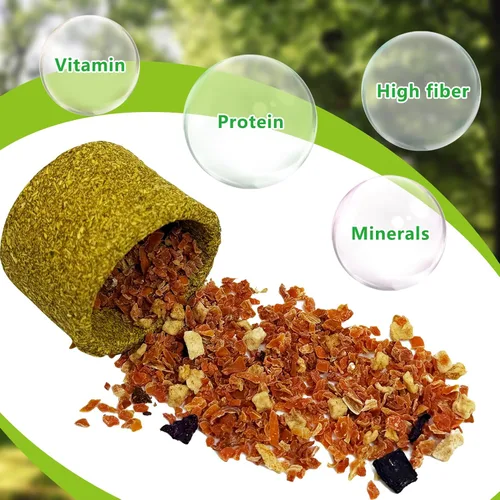 Vista 6 de Paquete de 3 juguetes naturales de conejillo de indias Timothy Alimentos Pequeños Animales Molares Juguetes Timothy Hierba Conejo Juguetes