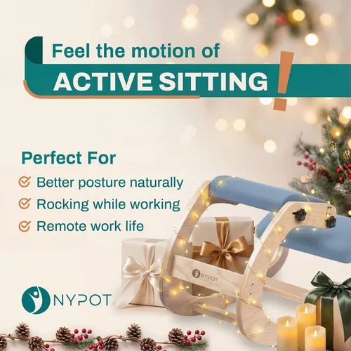 Vista 35 de NYPOT Silla ergonómica de rodillas con asientos ajustables, silla de rodilla para corrección de postura y taburete mecedora para escritorio - Alivio