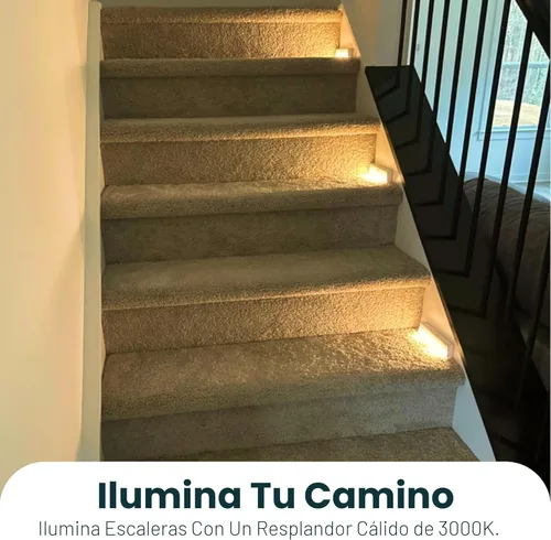 Vista 2 de Brilliant Evolution Luces LED inalámbricas para escaleras con sensor de movimiento, paquete de 3 luces nocturnas que funcionan