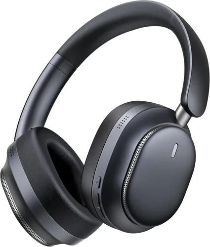 Pointcinco Auriculares híbridos con cancelación activa de ruido, auriculares inalámbricos Bluetooth 6.0 sobre la oreja, tiempo de reproducción de 50