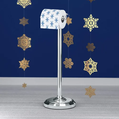 Vista 3 de Gatco 1436C Soporte de papel higiénico con pedestal, cromado grande, 22 pulgadas de alto