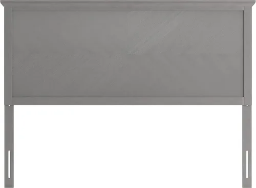 Vista 25 de EMMA + OLIVER Frenti Cabecero de madera de tamaño completo, cabecero ajustable con patrón de espiga en color marrón claro