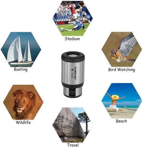 Vista 2 de Lixada Mini monocular monocular compacto alcance del bolsillo del telescopio ultraligero 18