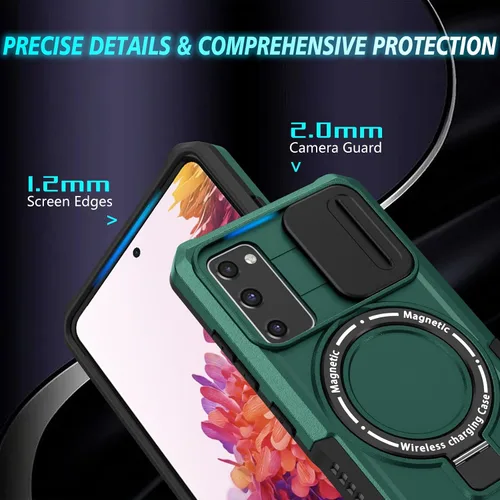 Vista 4 de Funda magnética para Samsung Galaxy Note 20 Ultra, soporte para teléfono, funda protectora mate a prueba de golpes, funda protectora para teléfono