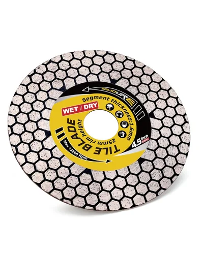 Vista 2 de Hoja de azulejo de 4.5" para corte de porcelana Hoja de corte y rectificado para azulejos de granito, mármol y porcelana