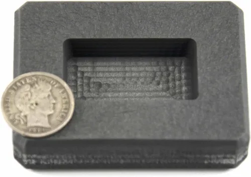 Vista 3 de Molde de grafito de alta densidad de barra de oro de 2 onzas, barra de plata de 1 oz, pan de lingote de cobre, fabricado en los Estados Unidos