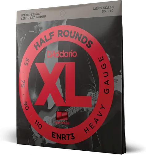 Vista 5 de D'Addario XL medias rondas cuerdas para bajo - ENR72 - escala larga - calibre mediano, 50-105