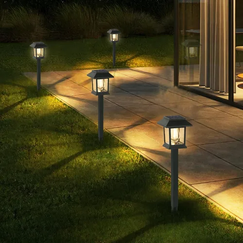 Vista 4 de Greluna Luces Solares para Exteriores, Paquete de 6 Luces Solares Impermeables con Encendido/Apagado Automático para Senderos, para Jardín, Paisaje