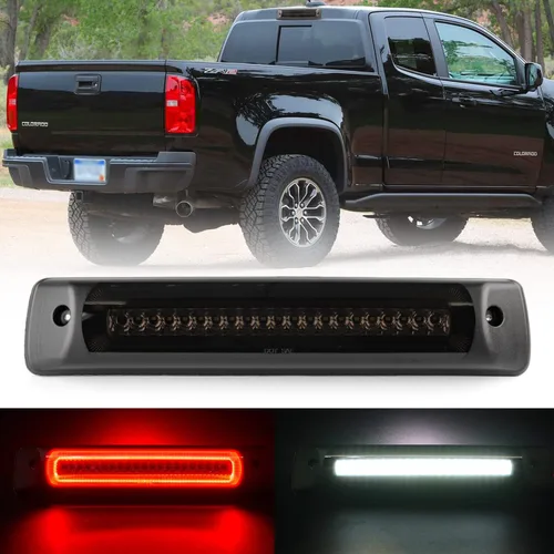 NSLUMO Tercera luz de freno LED de repuesto para camioneta Chevy Colorado GMC Canyon 2015-2023, color rojo, estroboscópico, trasero, tercer centro