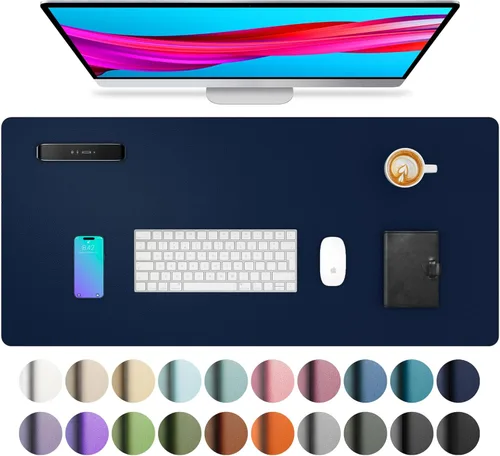 Vista 29 de Aothia - Protector de escritorio de cuero sintético grande, base antideslizante para mouse y superficie para escribir, impermeable, fácil de Agua