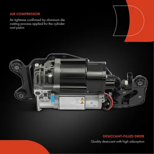 Vista 5 de A-Premium Compresor de Suspensión Neumática con Soporte Compatible con BMW X5 2014-2018, X6 2015-2019, Reemplaza# 37206875177, 37206850555