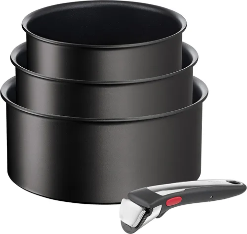 Vista 10 de Tefal Ingenio Unlimited L7633502 - Cacerola de 9.4 in, apilable, mango extraíble, ahorro de espacio, antiadherente, inducción, color negro