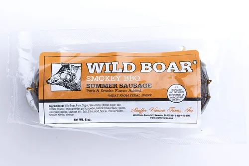 Salchicha de verano para barbacoa de jabalí ahumado de 6 onzas chub