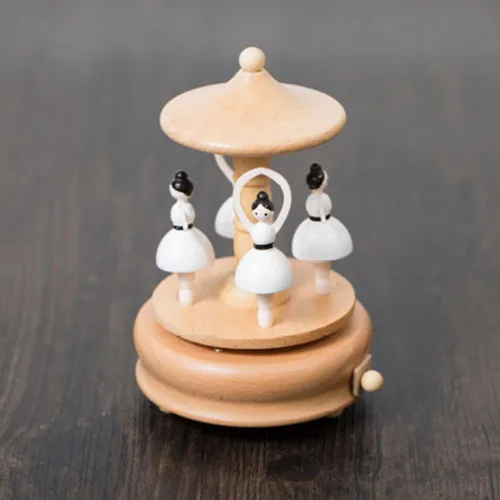 Vista 5 de Takefuns caja musical de madera, juguete, decoración, regalo de cumpleaños para niños