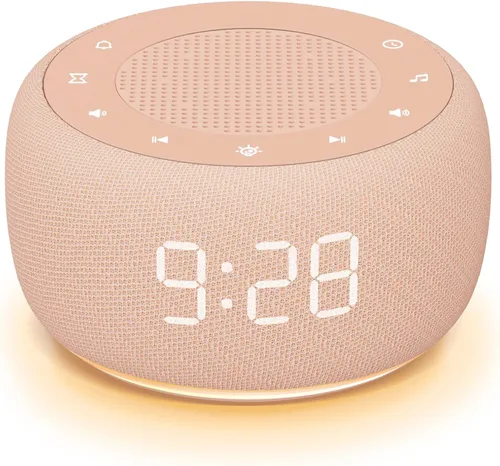 Vista 10 de Buffbee Pro 2ª generación - Batería recargable mejorada Máquina de ruido blanco 3 en 1 para dormir, reloj despertador y altavoz Bluetooth, 25