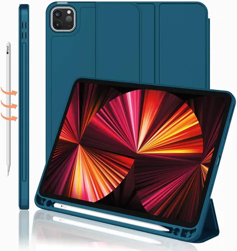 iMieet Funda para Nuevo iPad Pro de 11 Pulgadas 2022 (4ª generación)/2021 (3ª generación) con portalápices [compatible con carga/emparejamiento del