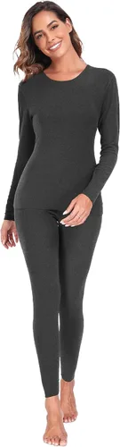 Vista 7 de YADIFEN Ropa interior térmica para mujer, conjunto de pantalones largos, capa base, forro polar, ropa interior larga, pijama de invierno cálido