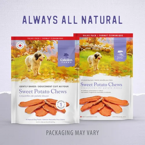 Vista 13 de Caledon Farms Value Pack - Golosinas masticables de batata para perros, 28 oz/795 g